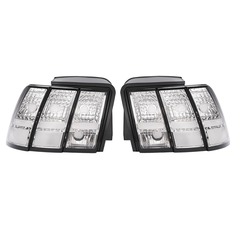 HECASA Pair Tail Lights Compatible with 1999-2004 Ford Mustang Rear