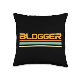 Retro Blogger Vintage Blogging Blog Story Influencer Writer Throw Pillow