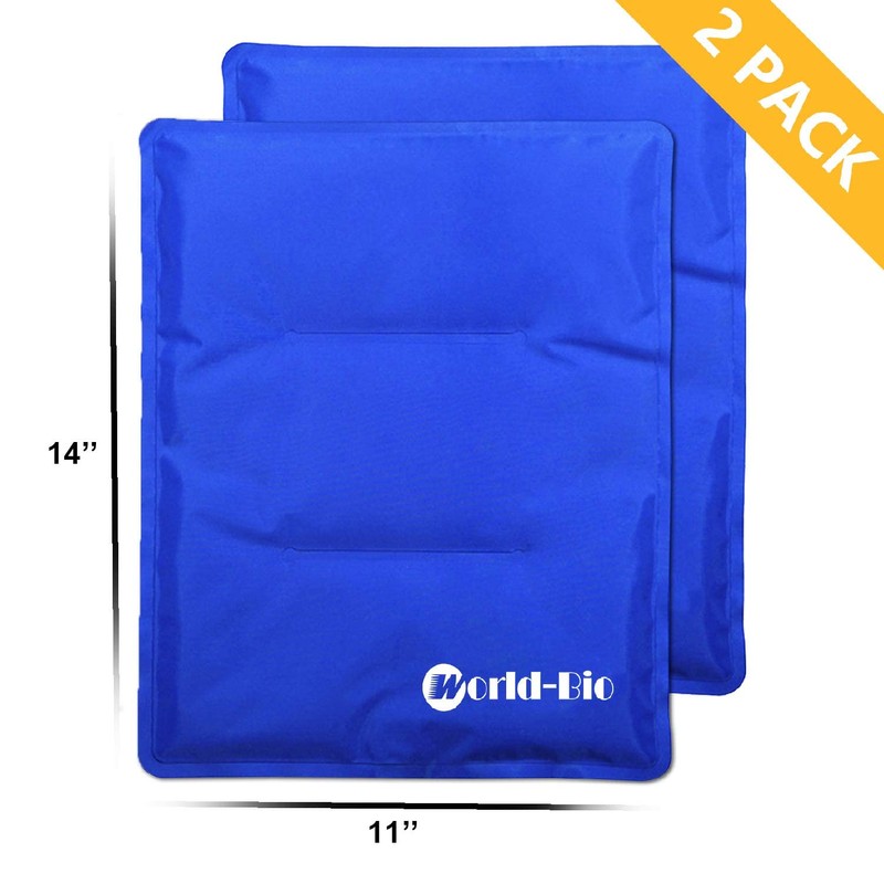 WORLD-BIO Large Flexible Hip Ice Pack 2 packs for Injuries,