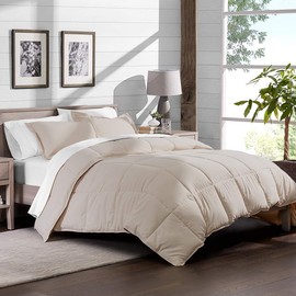 Bare Home Comforter Set - Queen Size - Goose Down Alternative - Ultra-Soft - Premium 1800 Series - All Season Warmth (Queen, Sand)