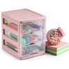 Plastic Desktop Storage Unit with Drawers, Stationary Arts Drawer Desktop