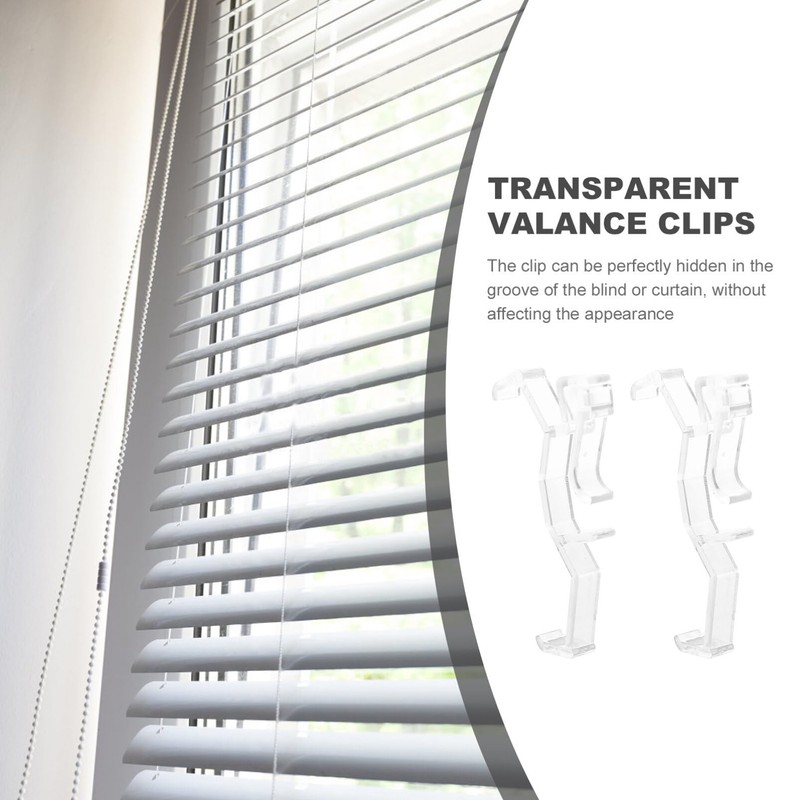 Kichvoe 20Pcs Blinds and Valance Clips Wear-Resistant Blind Clips Plastic