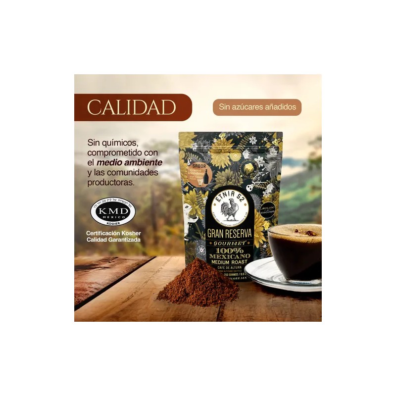 Café Molido Saborizado Etnia 52 - 250 Gramos