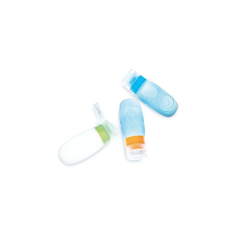 Squeeze It Trio, TSA-Approved Travel Bottles, Leakproof Silicone Containers for