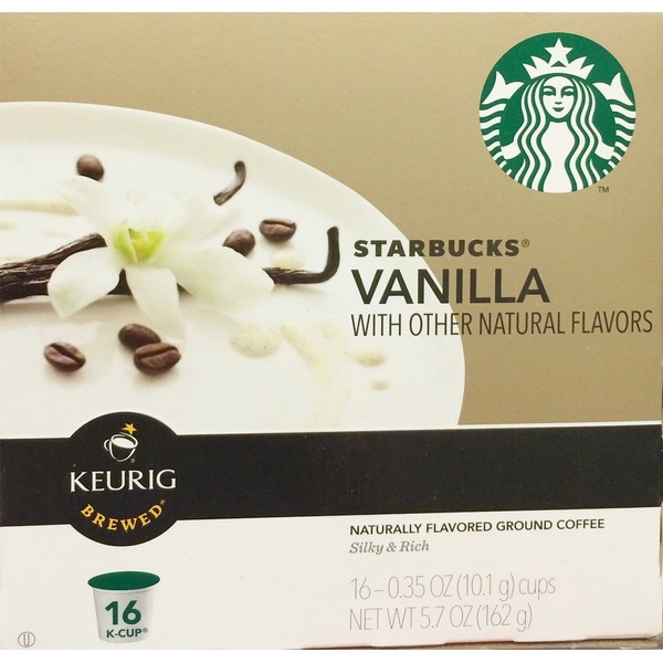 Starbucks Vanilla Coffee K-Cups, 0.35 oz, 16 count