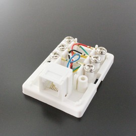 TARO'S CRS11-6P6C1J Modular Rosette, Telephone/Telephone, 6 Poles, 6 Cores, 1 Port, Exposed, Eco Simple Package