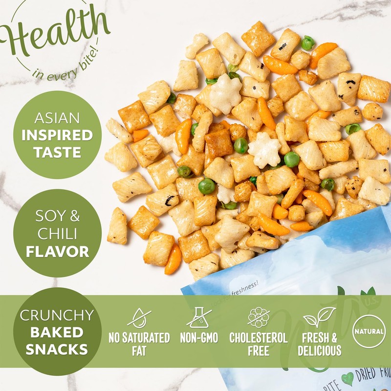 NUTS U.S. - Oriental Rice Crackers With Green Peas |