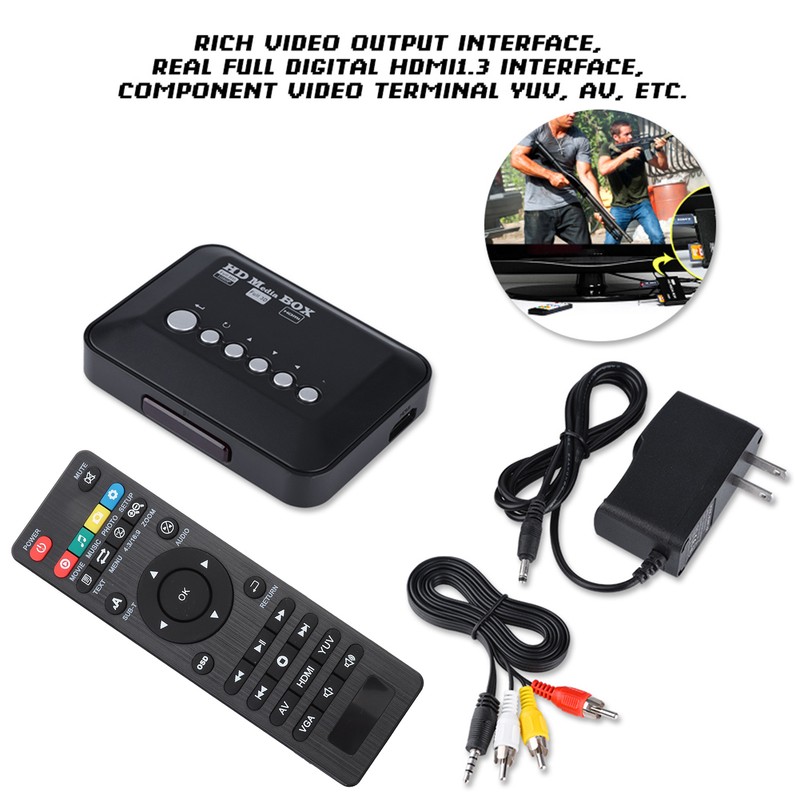 1080P HD HDMI Audio Video Media Player Box with IR