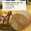 6x6ft Round Bale Hay Net for Horses，Square Slow Feed Hay