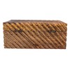 Creative Co-Op Hand-Carved Mango Wood Nesting Boxes with Burnt Finish,