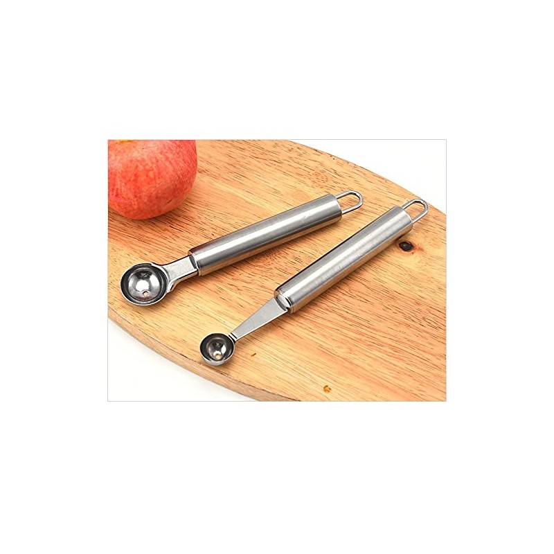 Set of 2 Fruit Spoon, Carving Tool, Hollow Out Spoon,