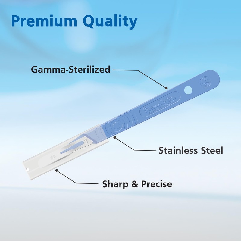 Swann Morton #10R Disposable Surgical Scalpel with Blade & Guard