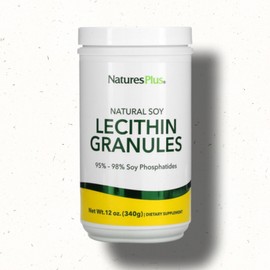 NaturesPlus Lecithin Granials Powder 95-98% Soy Phospholipid Powder 340g, 1 piece / 네이쳐스플러스 (NaturesPlus) 레시틴 그레니얼스 분말 95-98% 대두 인지질 파우더 340g, 1개