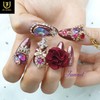 ❗Limited❗ Passion Rose Handmade Nail Tips - Long Almond /