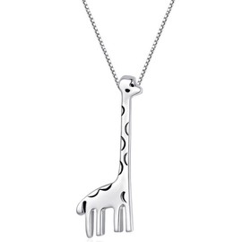 Iszie 925 Sterling Silver Little Giraffe Pendant Girls Women's Necklace Gift for Girls
