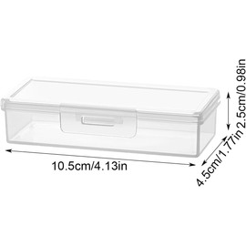 2Pcs Cotton Swab Holder, Rectangular Clear Plastic Storage Box Containers Case with lid for Pills, Cosmetic Sponge Storage Box for Cotton Rounds, Swabs, Floss(Transparent)