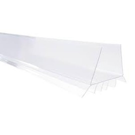 Plastic Easy E-Z Slide on Clear Door Sweep with Draft Stopper Sweep for Doors 1" - 1 3/4" Wide - 3 FT Long - Door Bottom Design Holds Itself Firmly in Place No Installation Needed