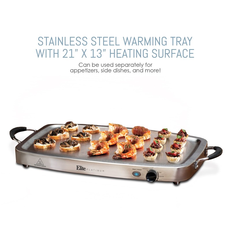 Elite Gourmet EWM-9933 Triple 3 x 2.5 Quart Trays Buffet