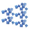 35Pcs Plastic Dice Kit Pearl Pattern White Numbers Polyhedral Dices