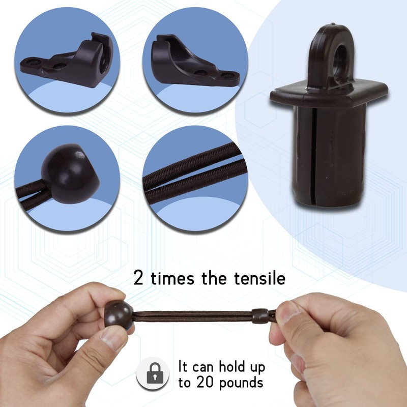 Universal Replacement Installation Accessories for Indoor/Outdoor Sunshade and Roller Blinds