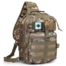 ATBP Tactical Sling Backpack Bag Military Shoulder Bag Pack for Men EDC Molle Crossbody Bag 15L