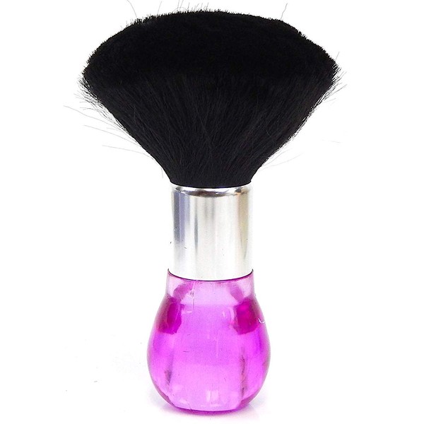 Neck Duster Brush for Salon Stylist Barber Hair Cutting Make Up, Cosmetic Body - Pink