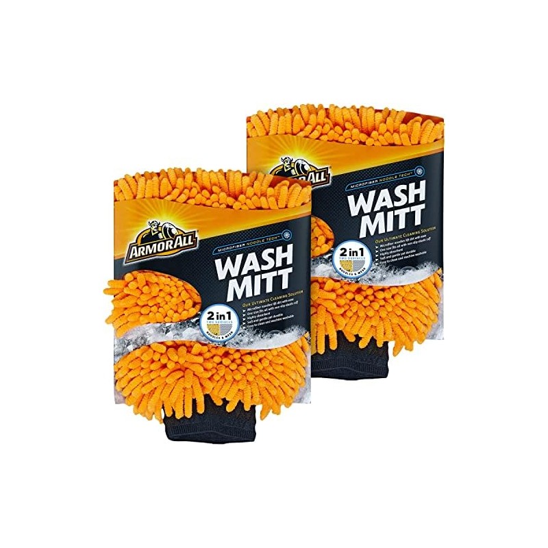 Armor All - Guantes de Microfibra para Lavado de Coche,