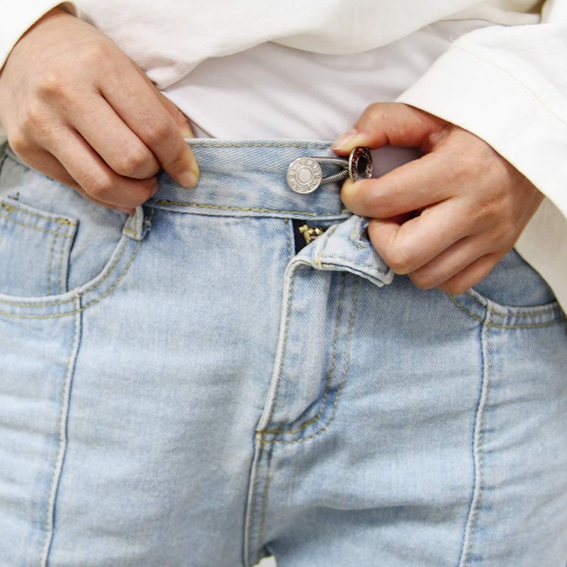 Pants Extender Button, Luxiv 6 Style Jeans Waistband Extender Button