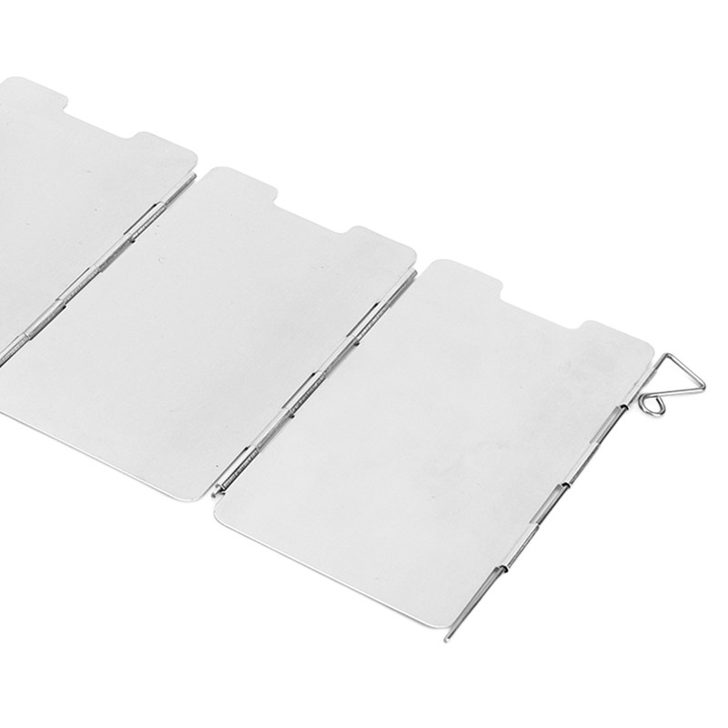 2Pcs Outdoor Stove Windscreen Foldable Portable Stainless Steel Camping Cooking