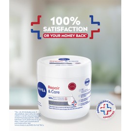 NIVEA Repair & Care Urea Cream (400ml), Deeply Hydrating Moisturising Cream, Moisturises Dry Skin With Urea and Glycerine for 72H, Ideal for Body, Hand and Face