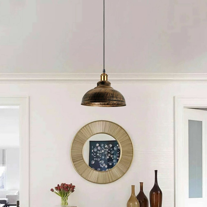 Lampshade for Ceiling Light Shade Industrial Brushed Copper Pack 2
