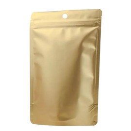 Reusable Zip Lock Sealing Bags, 100PCS Double Sided Holographic Color Smell Proof Bags Foil Pouch Bags (Gold, 2 x 3 inch)