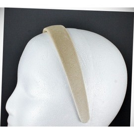 Perfect Hairstyle with Our Hair Accessories - Cream Velvet Headband Soft Velour Hair Band Accessory 1" Wide Plain Fashionable Hair Accessory Hair Jewelry Accessories for Lady Women