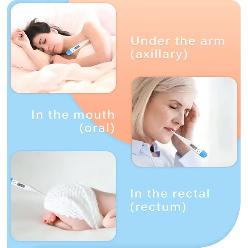 Digital Thermometer, Oral Thermometer Adults Kids Babies, Accurate Fast Switchable