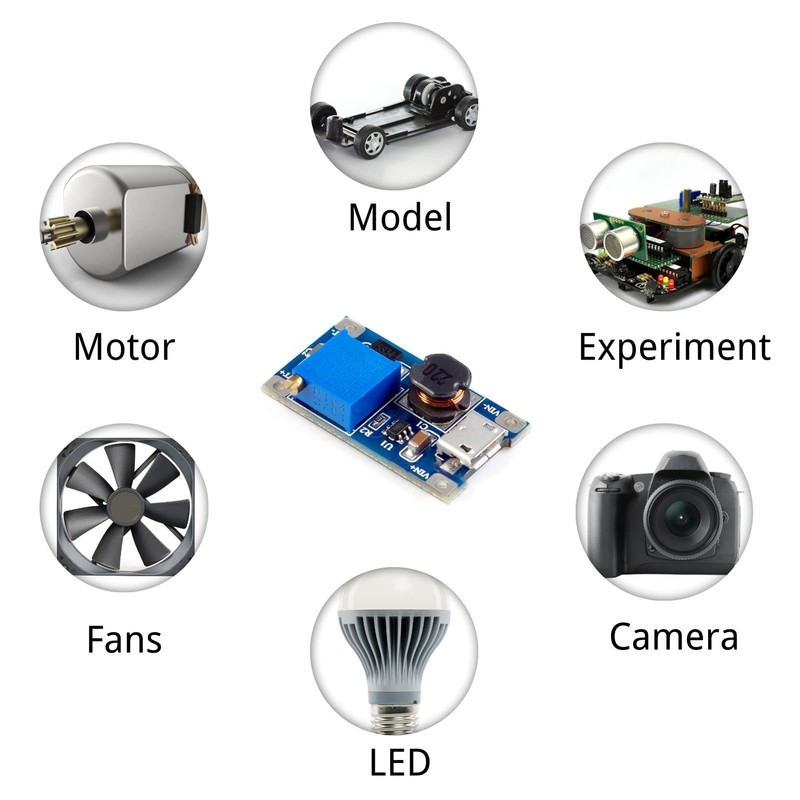 DC-DC Step Up Boost Converter Aufwärtswandler 2V-24V bis 5V-26V 2A