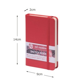 Talens Art Creation Sketchbook 80 Sheets, 9 cm x 14 cm, Red