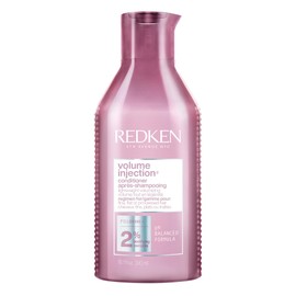 Redken Volume Injection Conditioner, Lightweight Volume Conditioner For Fine Hair, Detangles and Adds Volume & Body to Flat Hair, Soft, Shiny Finish, Paraben Free, 10.1 fl Oz