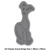 'Italian Greyhound' Rubber Stamp - Unmounted Design for Crafting &
