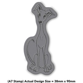 'Italian Greyhound' Rubber Stamp - Unmounted Design for Crafting & Scrapbooking, A7 (RS00031516)