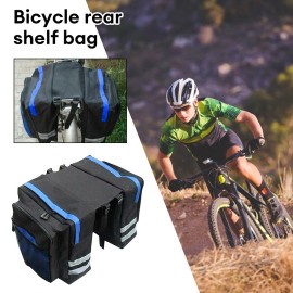 Unbranded 12.4"Bicycle Carrier Bag Rear Rack Bike Trunk Bag Luggage Back Seat Double Side - Red