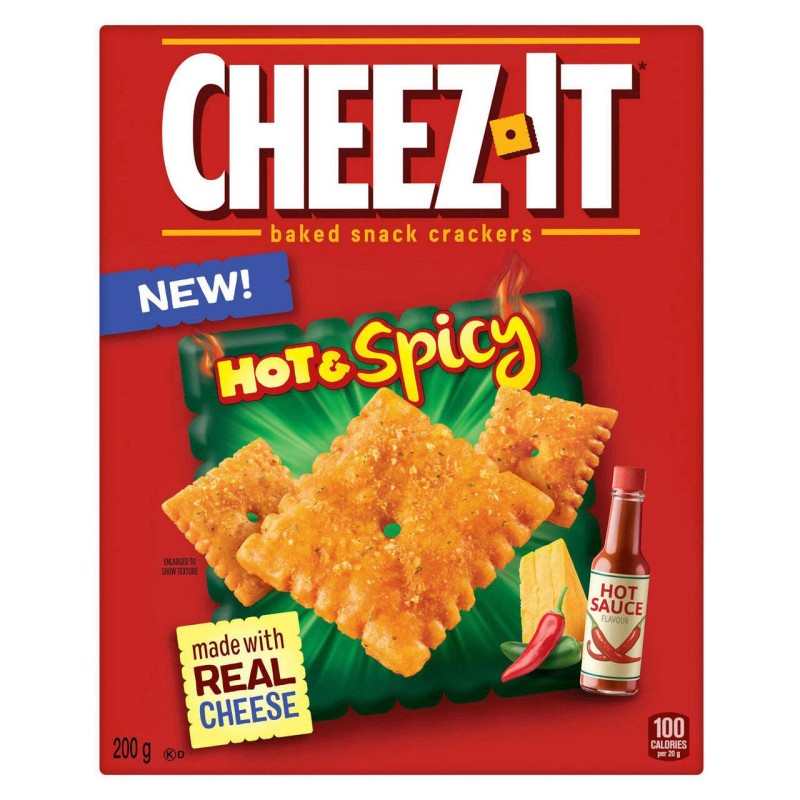 Kellogg Canada Inc. Cheez-It Hot & Spicy Cheese Crackers, 200g/7