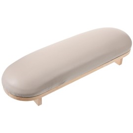 FRCOLOR Manicure Arm Rest Stand Leather Nail Hand Rest Pillow for Comfortable Nail Art Ergonomic Design Reduces Wrist Fatigue for Home and Salon Use Grey