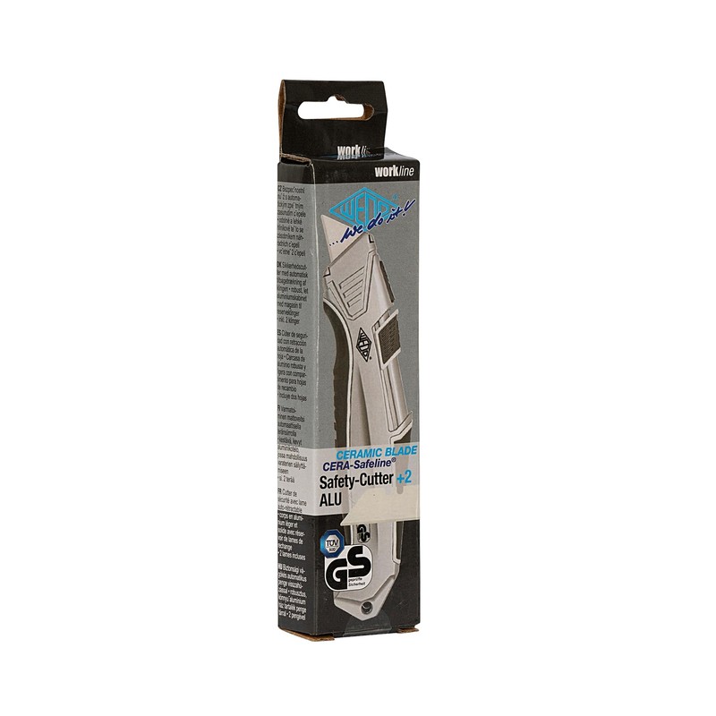 Wedo 079825 Safety Cutter CERA-Safeline Aluminium Ceramic Blades Lightweight Aluminium
