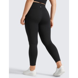 CRZ YOGA Butterluxe Plus Size Leggings for Women 25 Inches - High Waisted Buttery Soft Workout Spandex Yoga Pants 3X 4X Black Plus Size 4X