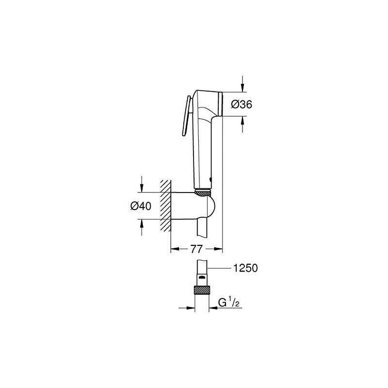 Grohe Tempesta Trigger Sp Set SOP, Wall Cr/BL