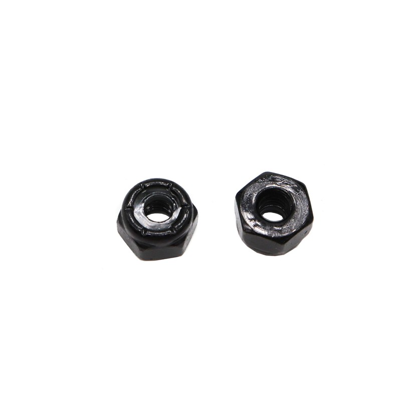 binifiMux 100pcs Black 4-40 Nylon Inserted Lock Nuts Self Locking