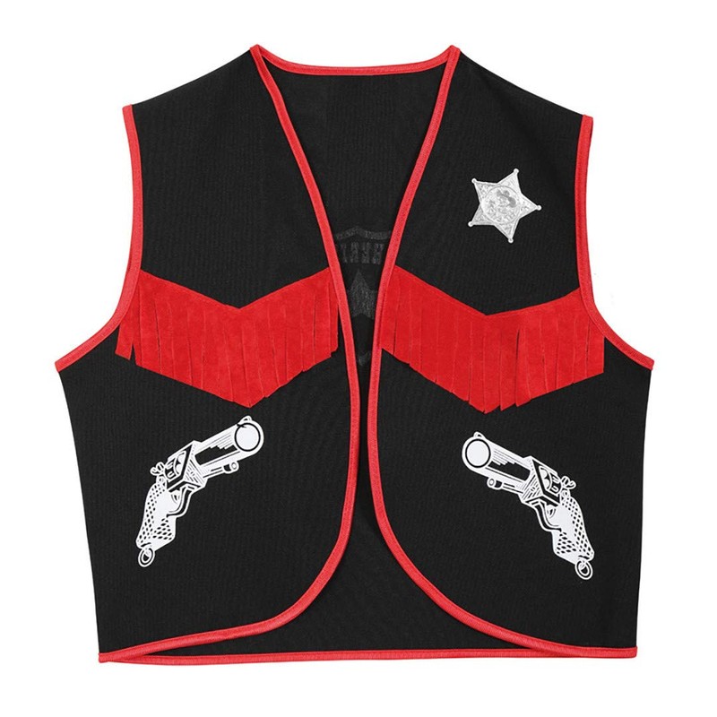 Cowboy Vest Children's Costume Size 116, black