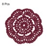 uxcell Crochet Doilies, 8Pcs 4" Cotton Woven Fabric Coasters, Lace