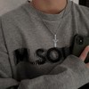 ROMANTICWORK Cross Necklace for Men 925 Sterling Silver Christian Fish