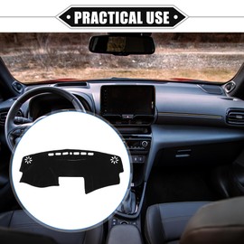 VekAuto Dashboard Cover Compatible for Toyota Camry 2007-2011, Non-Slip Polyester Black Dash Cover Mat Dash Board Protector Cover